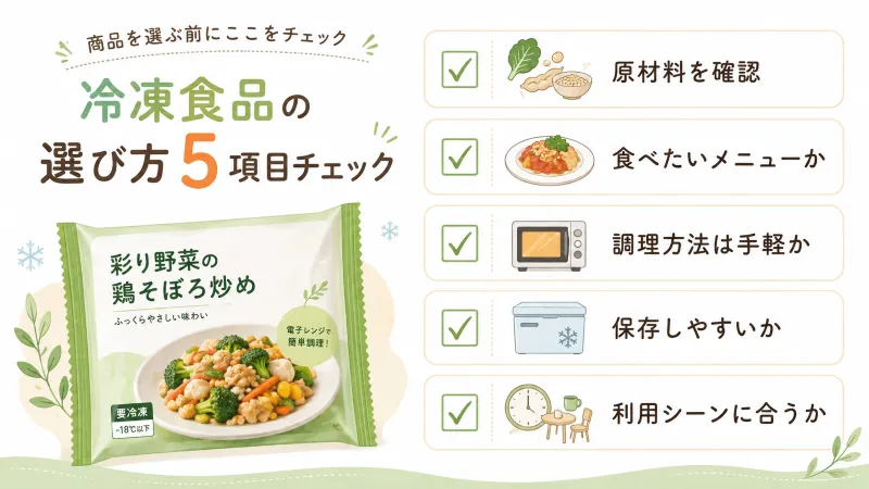 冷凍食品の選び方5項目チェック