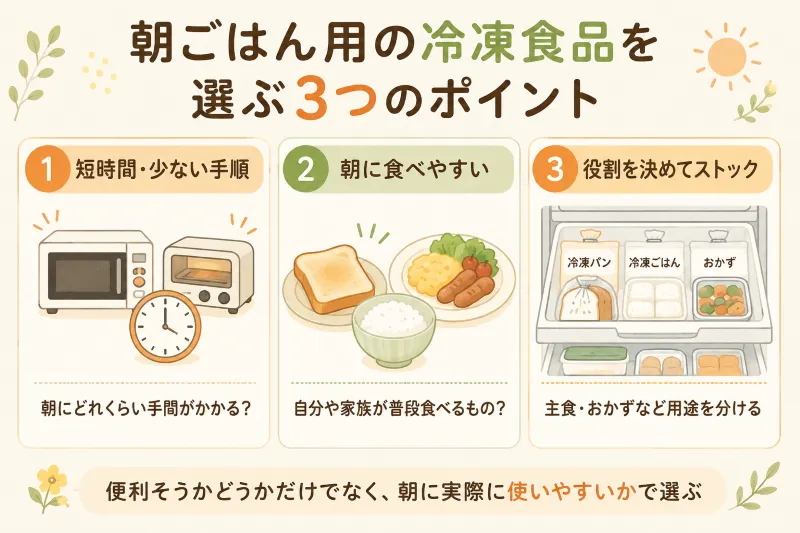 忙しい朝の負担を「冷凍ストック」で減らす流れ