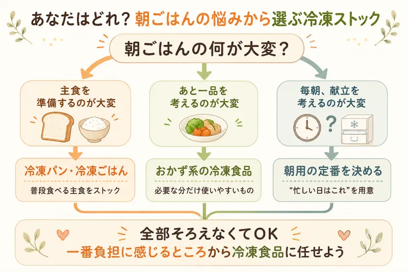 忙しい朝に向く冷凍ストックの選び方まとめ